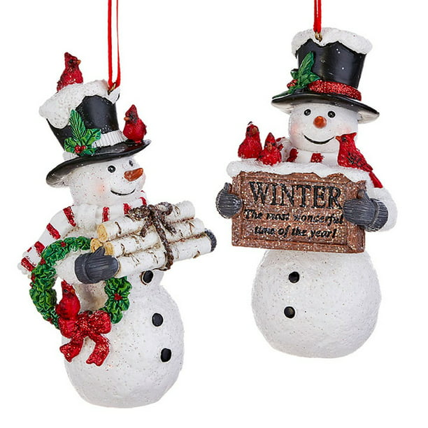 Raz Imports 2020 Mister Snowman 5-Inch Snowman Ornament, Assortment of ...