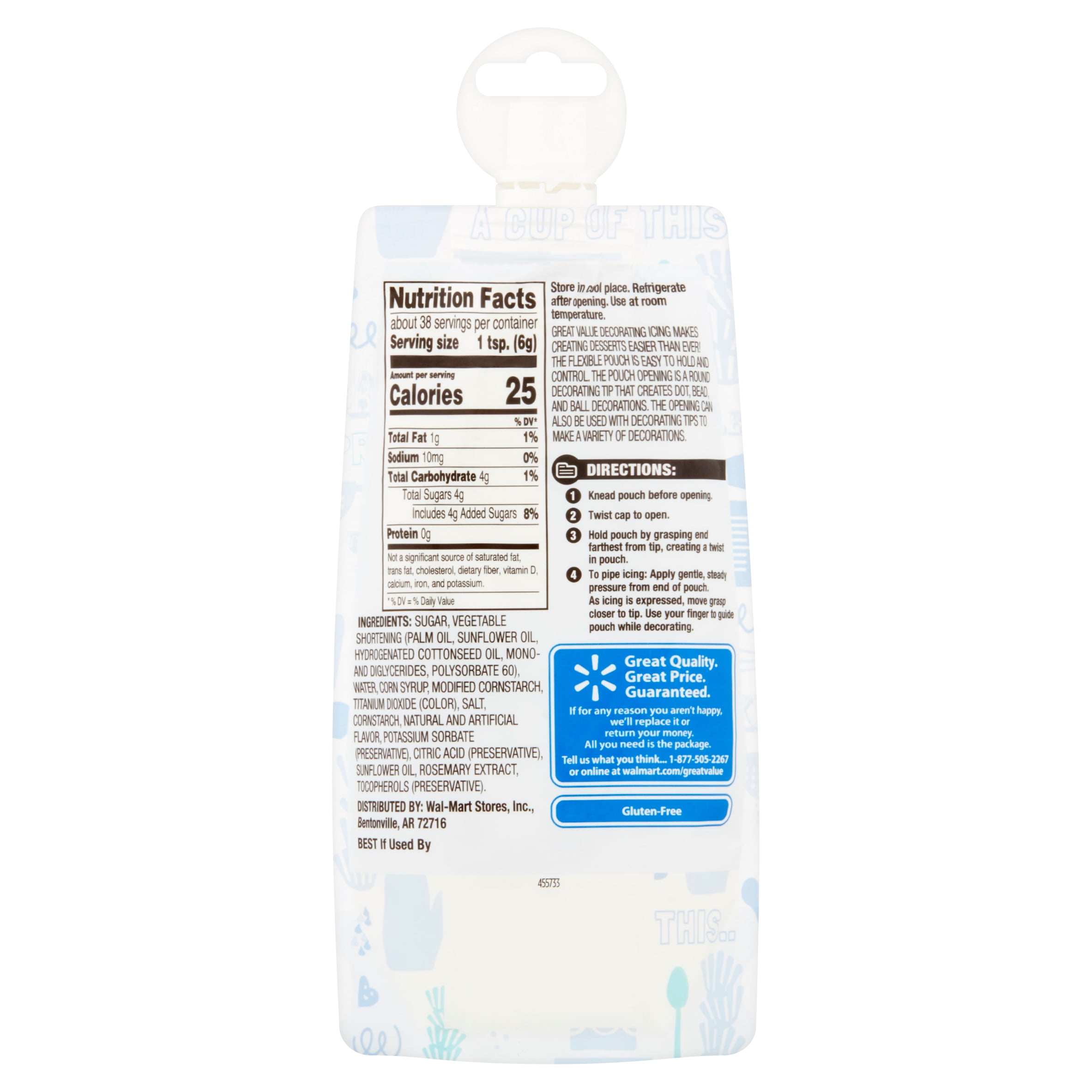 Great Value White Decorating Icing, 8 oz