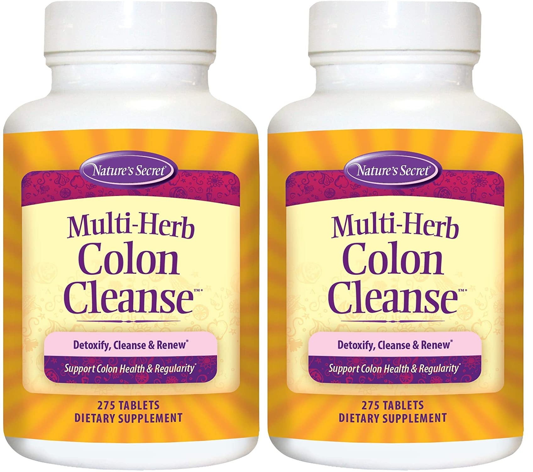 Nature's Secret MultiHerb Colon Cleanse 275 Ct 2 Packs
