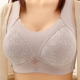 thumbnail image 2 of RYRJJ Women's Minimizer Bras Comfort Cushion Strap Wirefree Full Coverage Large Bust Non-Padded Bra Lace Push Up T-Shirt Bra, 2 of 4