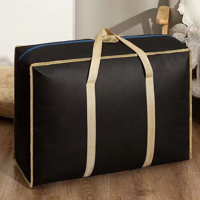 Bolsa de mudanza de gran tamaño para almacenamiento de embalaje | Organizador de equipaje escolar de tela hilada de capacidad extra grande | Almacenamiento de mantas de juguete de edredón de ropa