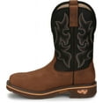 thumbnail image 3 of Justin Men's Resistor Western Work Boot Composite Toe Brown 8 EE  US, 3 of 7