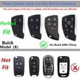 thumbnail image 2 of Zinc Alloy Key Fob Cover,Keychain,Full Protection Car Key Case for Chevy 2022-2025 Silverado 1500 GMC Sierra 2500HD 3500HD Smart Remote Keyless Keyshell Accessories,Gun Color, 2 of 8