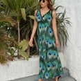 thumbnail image 4 of Peacockalula (pattern) Sleeveless Dress Dress women dresses for women luxury designer party Female clothing, 4 of 7