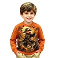 thumbnail image 3 of Kiijoy Halloween Sweatshirt for Boys Crewneck Graphic Pullover Top, Orange, Sizes 2-3T, 3 of 3