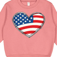 thumbnail image 3 of Inktastic American Flag Heart USA Patriotic Toddler Sweatshirt, 3 of 4