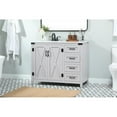 thumbnail image 2 of Elegant Decor Grant 42" Aluminum MDF Single Bathroom Vanity in Gray, 2 of 8