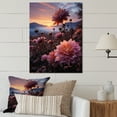 thumbnail image 2 of Designart "Fields of Dreamy Pink Wildflowers" Floral Metal Art Living Room, 2 of 5