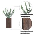thumbnail image 5 of Wooden Wall Planter With Artificial Plants, Indoor Wooden Pocket Vase, 5 of 6