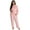 Pink, variant on MecTo Women Plus Size Fluffy Pajamas Sets, Lady Fleece Long Sleeves PJ, Pink, 2 piece, Size 1XL