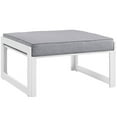 thumbnail image 1 of Hawthorne Pouf Patio Extérieur Collection en Blanc et Gris, 1 of 2