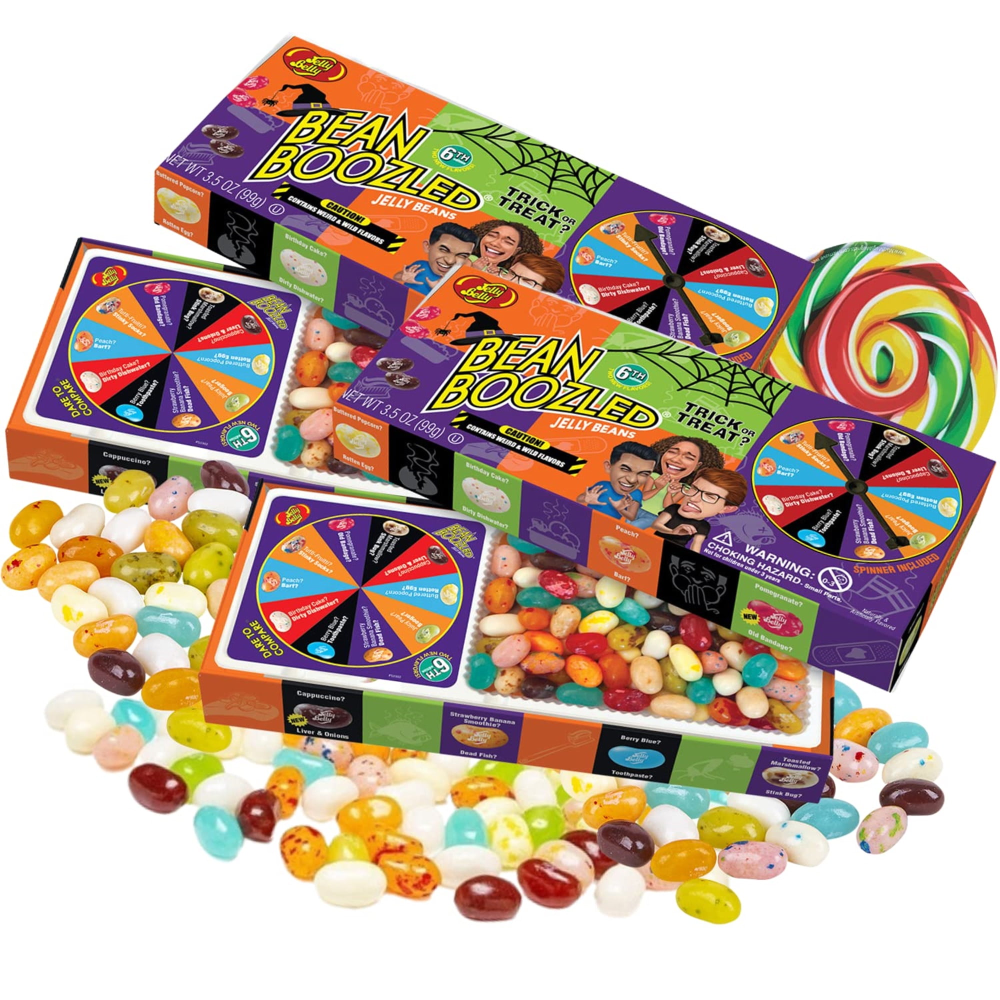 Halloween Bean Boozled Spinner Game with Assorted Flavor Jelly Beans