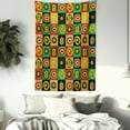 thumbnail image 3 of African Tapestry, Tribal Abstract Figures Design with Trippy Shapes Culture Hieroglyph Artsy Print, Wall Hanging for Bedroom Living Room Dorm Decor, 40W X 60L Inches, Multicolor, by Ambesonne, 3 of 5