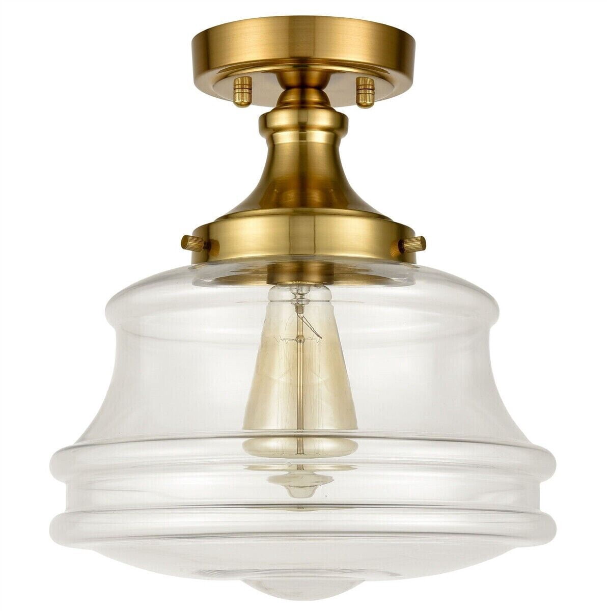 Modern Gold Semi Flush Mount Ceiling Light Schoolhouse Hallway Ceiling Light
