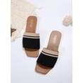 thumbnail image 6 of Summer Women‘s Flat Slipper  Open Toe Square Head  Elastic Band  Versatile And Comfortable For Outdoor Wear, 6 of 7