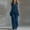 Navy women's two piece sets a1, variant on Women's Two Piece Sets V Neck Sleeveless Peplum Top Wide Leg Pants Casual Loungewear Matching Set Solid Boho Vacation Travel Outfits Summer, Navy M