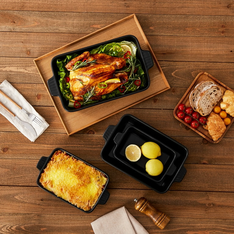 vancasso Ceramic Baking Dish Set, Rectangular Casserole Bakeware