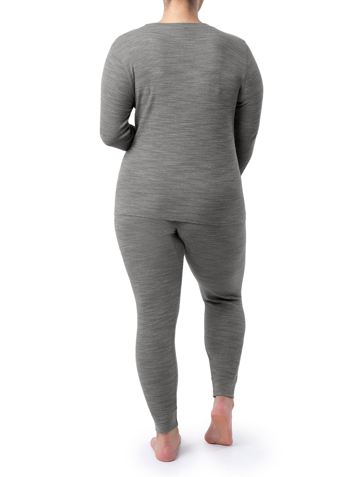 Fruit of the Loom Women's and Women's Plus Eversoft Waffle Top and Bottom Thermal Set