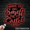 thumbnail image 2 of Craftnamesign Wake Up And Smell The Coffee Metal Wall Art LED Lights, Custom Coffee Shop Name Signs, 2 of 5