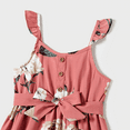 thumbnail image 4 of PatPat Family Matching Mommy and Me Allover Floral Print Belted Slip Dresses, Pink, Girl 8-9 Years, 4 of 7