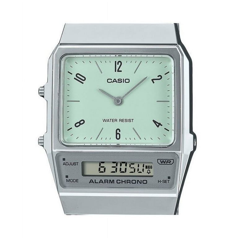 Casio Vintage Analog Digital Dual Time Stainless Steel Bracelet
