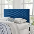 thumbnail image 2 of Headboard, King Size, Velvet, Blue Navy, Modern Contemporary Urban Design, Bedroom Master Guest Suite, 2 of 8