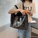 thumbnail image 5 of Bolso de hombro transparente para playa, bolso tote grande transparente, 5 of 5