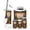Color 3, variant on Rustic Bathroom Accessory Set 6 Piece Lodge Cabin Farmhouse Wild Animal Woodland Trash can, Toothbrush Holder, Toothbrush Cup, Soap Dispenser, Soap Dish, Toilet Brush Holder