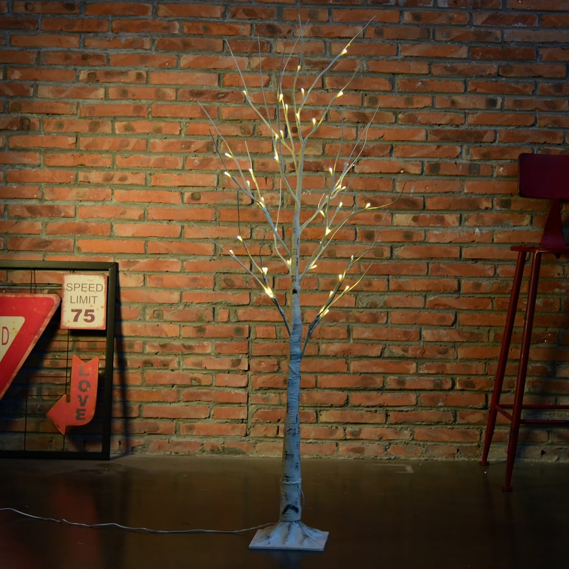 Excelvan 1 2m 4ft 48led Silver Birch Twig Tree Light Decorative