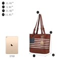 thumbnail image 3 of MKF Collection Vera Womens Tote Bag Vegan Leather Shoulder bag USA Flag Print Large handbags Burgundy Purse by Mia K, 3 of 7