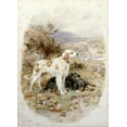 thumbnail image 2 of Bradley, Basil 24x32 White Modern Wood Framed Museum Art Print Titled - An English and a Gordon Setter, 2 of 4