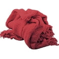 thumbnail image 3 of HOME SOFT THINGS COBIJA TEJIDA REVERSIBLE MANTA LIGERA SÚPER SUAVE Y ACOGEDORA - ROJO CHILE - 127X152.4CM, 3 of 5