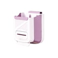 thumbnail image 2 of Gumesh Collapsible Hanging Trash Can, Foldable Kitchen Garbage Can,Plastic Food Waste Bin for Cabinet Door, Waste Basket for Rv Camping Bathroom Bedroom(Purple), 2 of 6