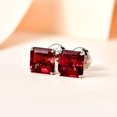 thumbnail image 2 of Rhapsody Asscher Cut AAAA Rubellite 2.40 ctw Solitaire Stud Earrings in 950 Platinum Gifts, 2 of 5