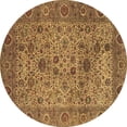 thumbnail image 1 of Ahgly Company Indoor Round Persian Brown Traditional Area Rugs, 4' Round, 1 of 4