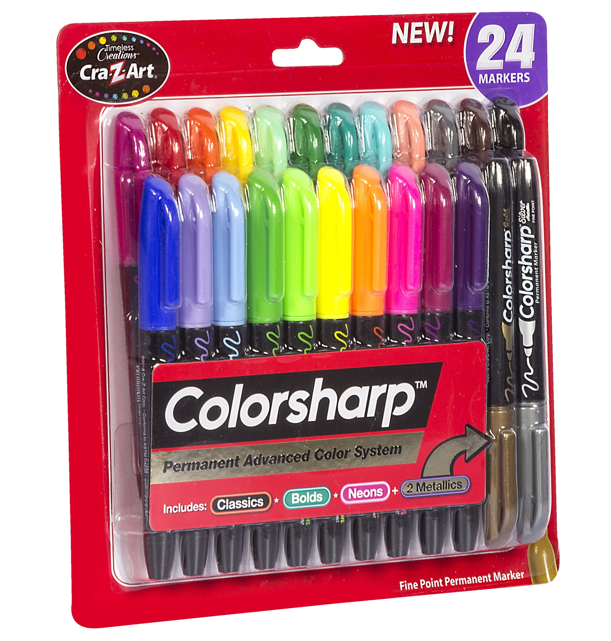 Cra-Z-Art Colorsharp Premium Permanent Markers
