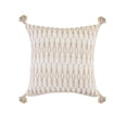thumbnail image 2 of Laddha Home Designs Handcrafted Ikat Throw Pillow Cover - 20" - Beige and White, 2 of 9