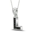 thumbnail image 2 of JewelersClub Black Diamond Accent Sterling Silver A TO Z Initial Pendant, 18", 2 of 4