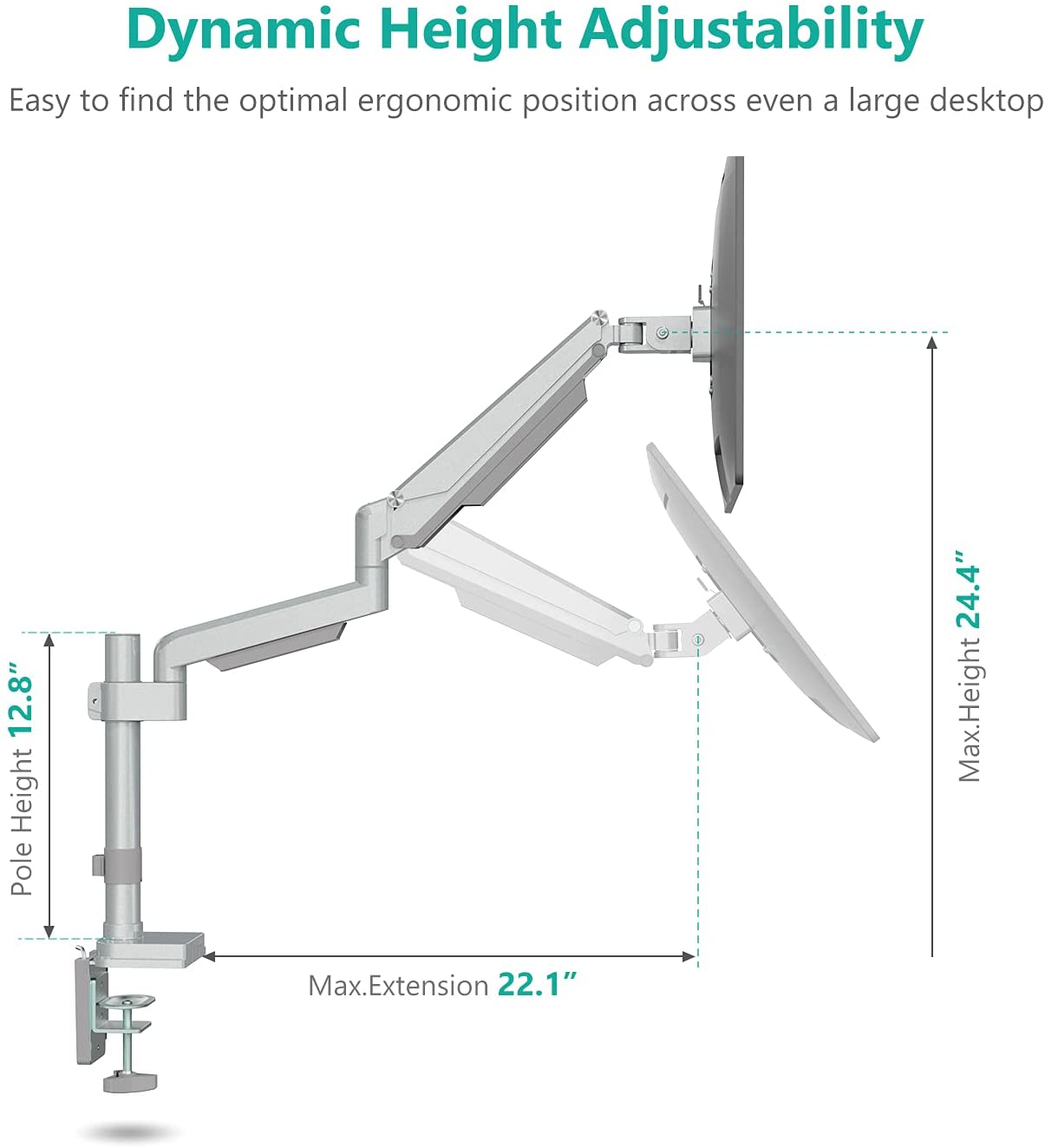 Single LCD Monitor Desk Mount 