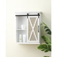 thumbnail image 5 of LuxenHome Sliding Door White MDF Wood Wall Cabinet, 5 of 10
