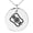 Silver, variant on Stainless Steel Obata Samurai Crest Engraved Small Medallion Circle Charm Pendant Necklace