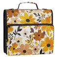 thumbnail image 5 of FORMRS Zipper Binder with Shoulder Strap 2-inch Ring 500 Sheet Capacity File Bag, Yellow Flowers, 5 of 5