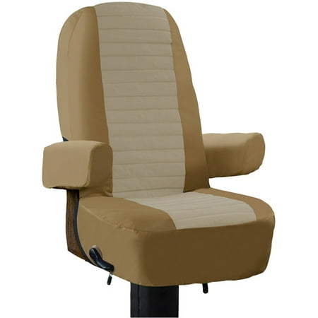 Classic Accessories RV Captain's Seat Cover, Alder/Natural Color