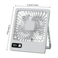 thumbnail image 3 of LED Digital Display Battery Rechargeable Table Fan 180 Degree Foldable Portable Fan 5 Level Adjustable Suitable For Home Office Travel Outdoor Use, 3 of 9