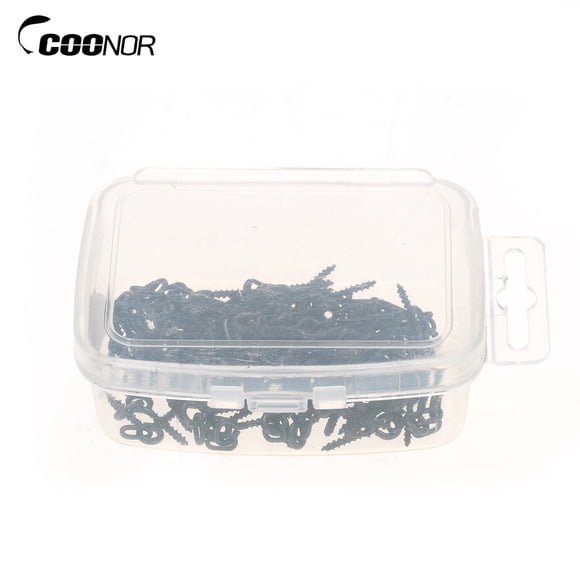 100pcs 14mm Boilies Bait Screws with Oval Link Loops Swivel Carp Fishing Terminal Rig Pop Ups Tackle