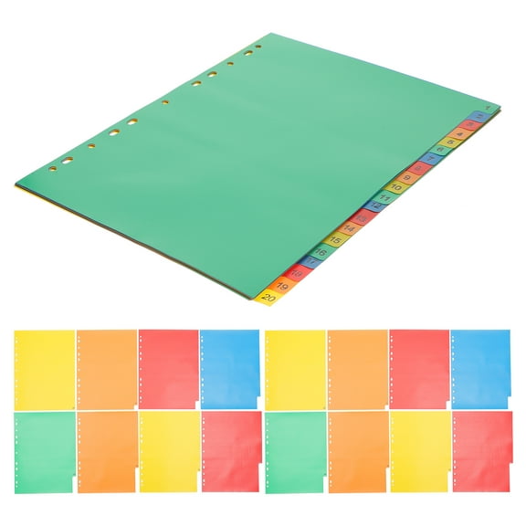 20 Sheets Adjustable Thick Paper Organizer Paper Dividers 29.7X21cm