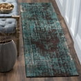 thumbnail image 3 of SAFAVIEH Classic Vintage Rothesay Oriental Overdyed Area Rug, Teal/Brown, 6' x 6' Round, 3 of 9