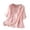 Z233-Pink, variant on Ichuanyi Women's Embroidered Tops 3/4 Sleeve Line Round Neck Blouses Shirts Dressy Tunics Peasant Tops Loose Fit