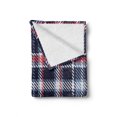 thumbnail image 2 of Checkered Soft Flannel Fleece Throw Blanket, Retro Plaid Pattern Geometrical Pixelated Seem Mosaic Design, Cozy Plush for Indoor and Outdoor Use, 50" x 70", Dark Coral Pale Blue, by Ambesonne, 2 of 6