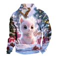 thumbnail image 2 of BiZtdJrK Multicolor Mens Quarter Button Christmas Sweatshirts Christmas Ugly Graphic Print Long Sleeve Shirts Casual Stand Up Collar Pullover Tops L, 2 of 5